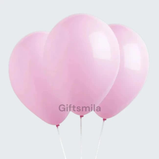 3 Pink Balloons