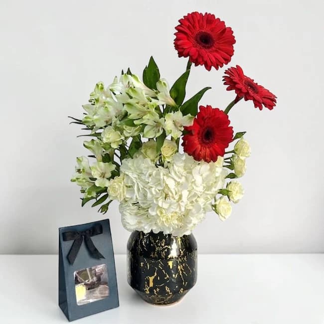 Festive Floral Chocolate Gift