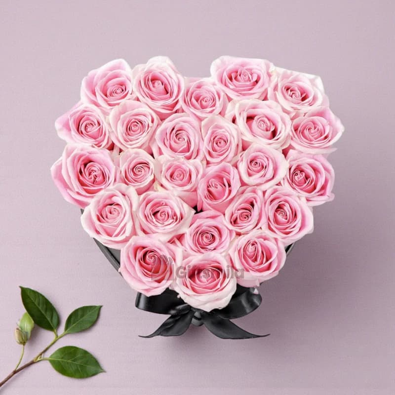 Pink Roses Heart