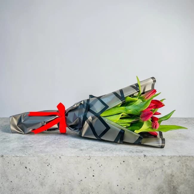 Red Tulip Hand Bouquet